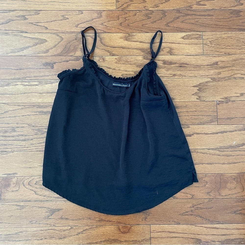 Abercrombie & Fitch Black Satin Tank Top Small